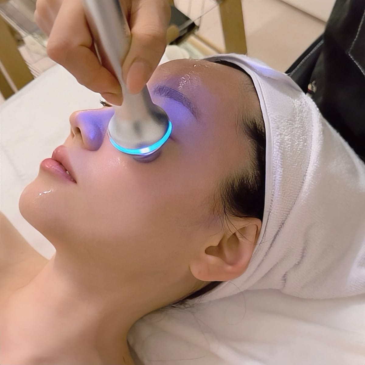 A Korean-style facial treatment